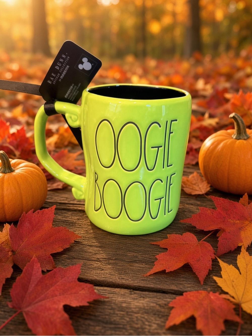 Rae Dunn x Disney ‘Oogie Boogie' Neon Green Ceramic Mug